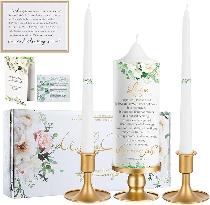 Extrogif Unity Wedding Candles Ceremony Set by Extrogif