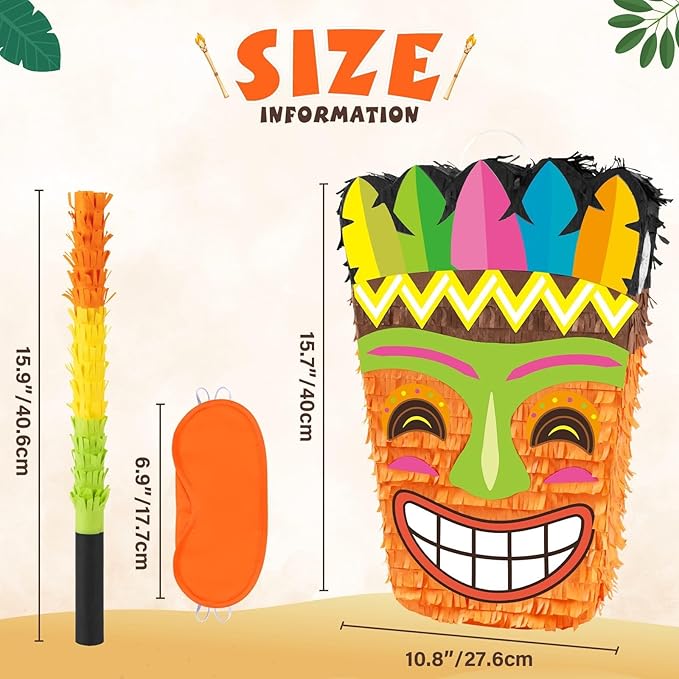 WERNNSAI Tiki Piñata -Tropical Hawaii Piñata - Image 3