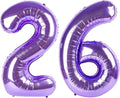Purple Number 26 Balloon 40 Inch Birthday Decorations, Number 26 Balloon by Upgesy