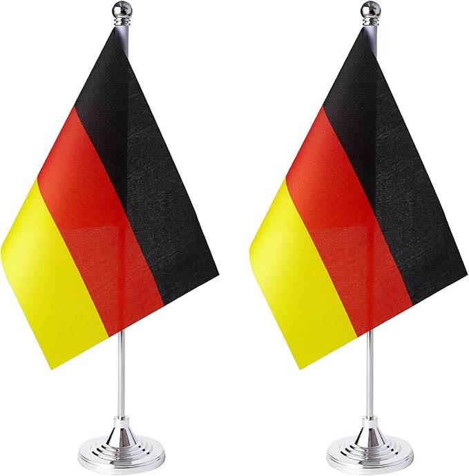 ZXvZYT 2 Pack Germany flag German Table Flag Small Mini German Desk Flags by ZXvZYT