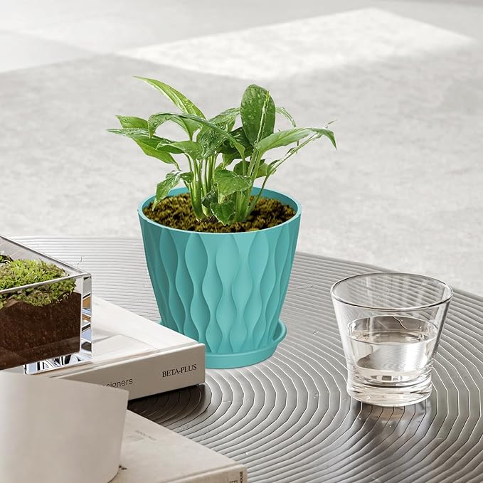 6 Pack 4 Inch Small Plant Pots - Image 5