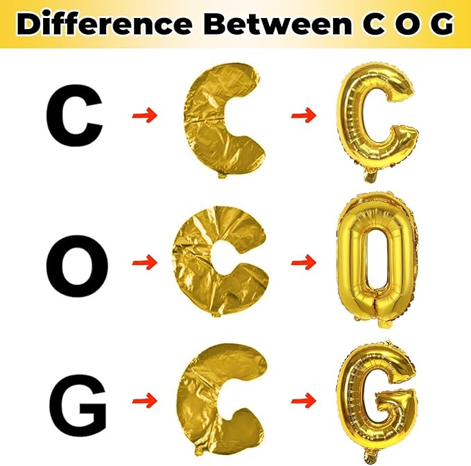 Custom Letters Balloon Gold, Large Helium Alphabet Name Balloon T Decor - Image 7