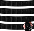 4 Pack 10 Feet Black Foil Fringe Garland Metallic Tinsel Streamers Banner Wall by Ferwzsr