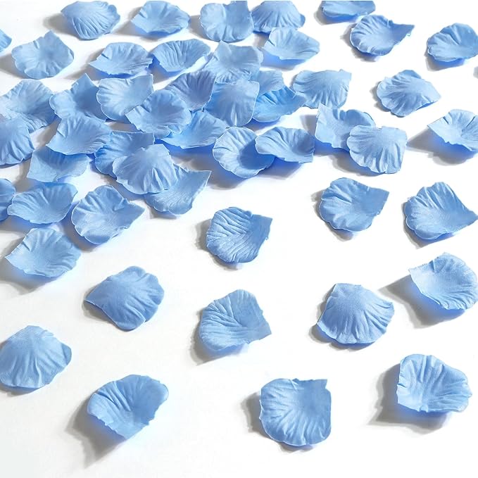 1000 Pcs Light Blue Rose Petals Artificial Silk Flower Petals Romantic - Image 8