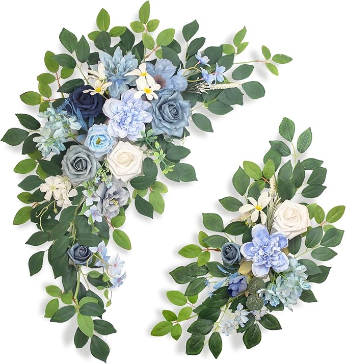 Pack of 2 Artificial Flowers for Backdrop Decoration, Wedding Arch Flowers by BMQDSM