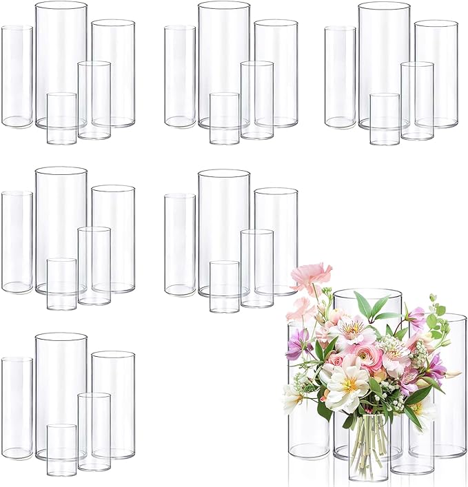 30pcs Glass Vase Cylinder Vases by Unknown