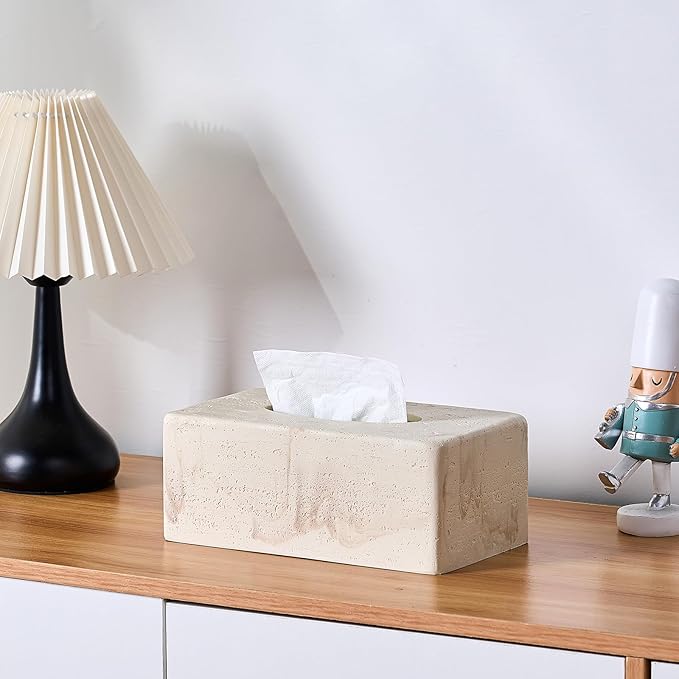 Natural Travertine Textures Tissue Box Cover Rectangular - Image 4
