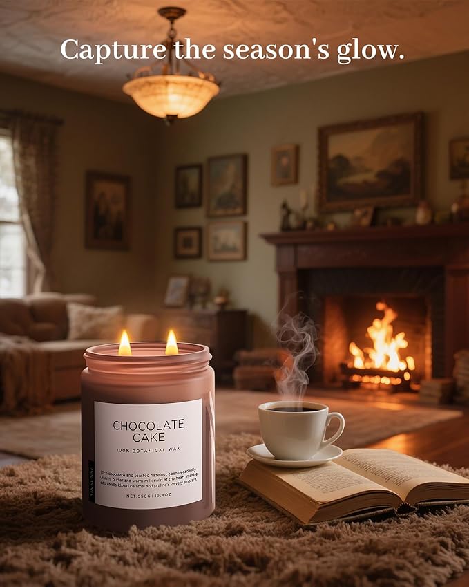 M&SENSE Chocolate Layer Cake Scent Candles, Large 19.4oz Natural Soy Wax 110 - Image 7