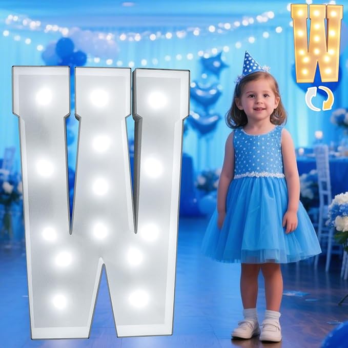Pooqla 3FT Marquee Light Up Letters, Giant LED Sign Big Mosaic Marquee Letters by Pooqla