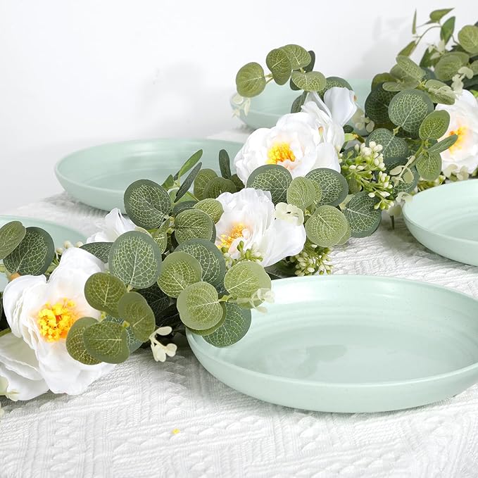 2 Pcs Total13Ft Eucalyptus Flower Garland - Image 4