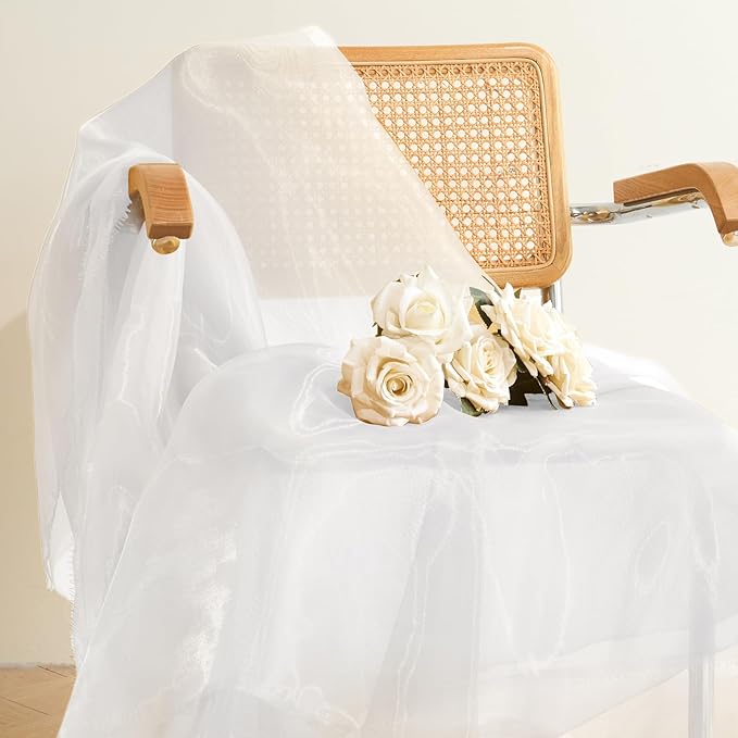 P Pothuiny Sheer Organza Fabric by The Yard, 3 Yards x 60 Inch Wide Bridal - Image 6