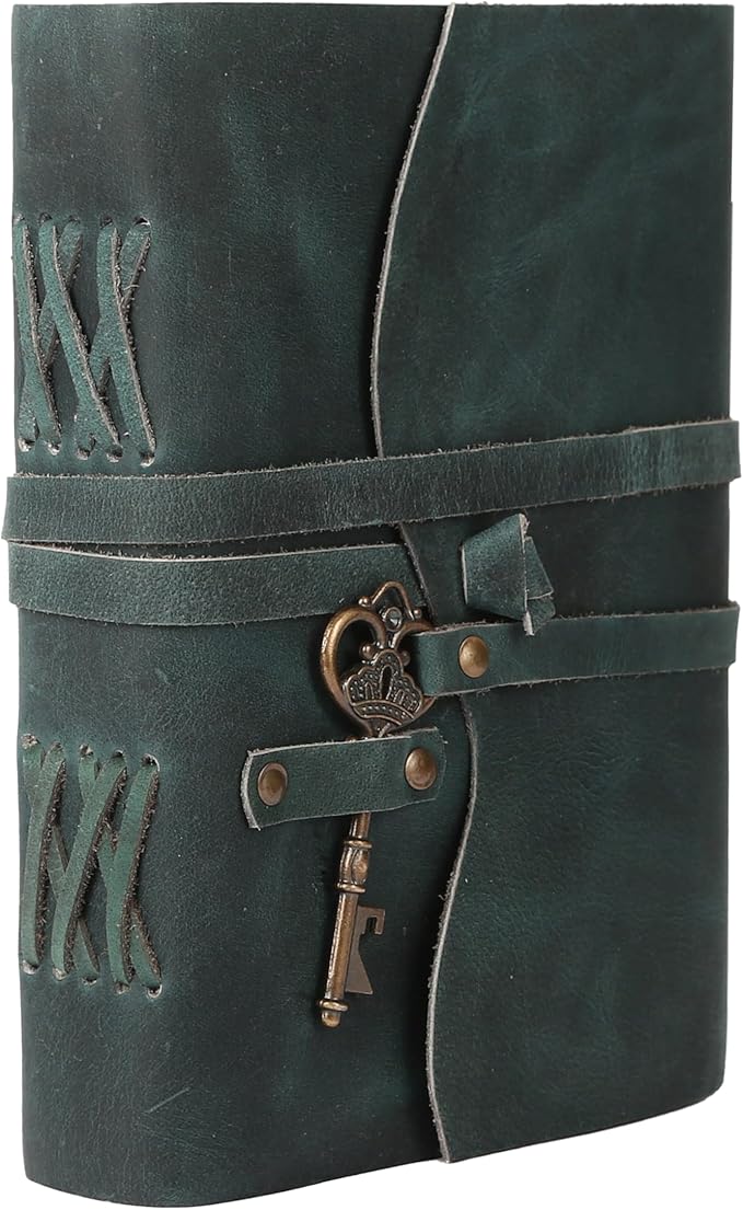 Leather Journal with Lined and Unlined Deckle Edge Paper 8x6 inch and Vintage - Image 2