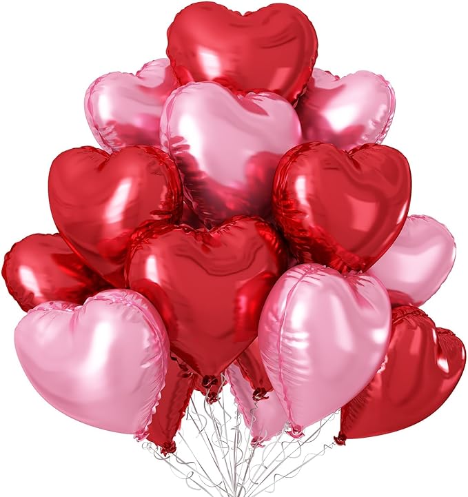 Pink Red Heart Balloons by Sowide