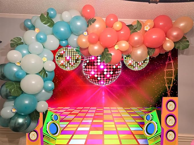 20X10ft Dance Party Backdrop Retro 70s 80s 90s Theme Glitter Stage Dance Ball - Image 2