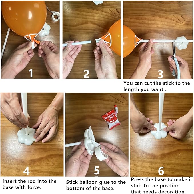 Balloon Stand Kit, 15 pack Balloon Stick Holder - Image 3