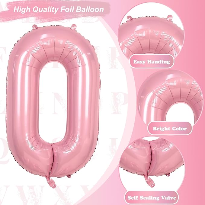 Q Letter Balloon Pastel Pink, 40 Inch Alphabet Foil Word Balloons, Big - Image 9