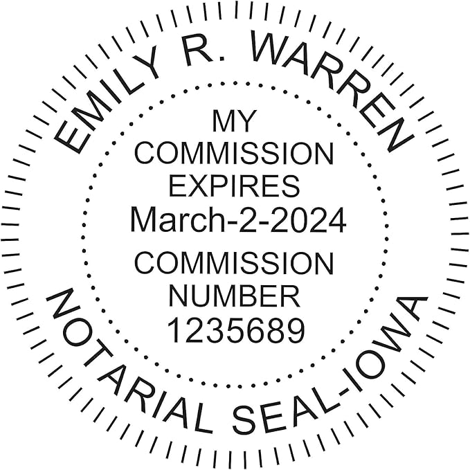 MaxMark Round Notary Pre-Inked Stamp by Maxmark
