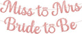 KatchOn, Rose Gold Miss to Mrs Bride to Be Banner by KatchOn