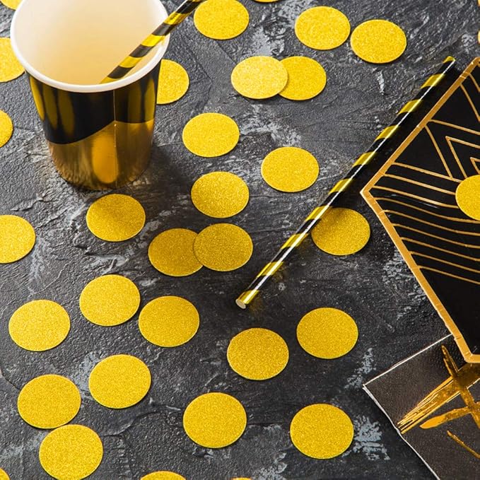 MOWO Glitter Confetti Circles Wedding Party Decor and Table Decor, 1.2’’ in - Image 3