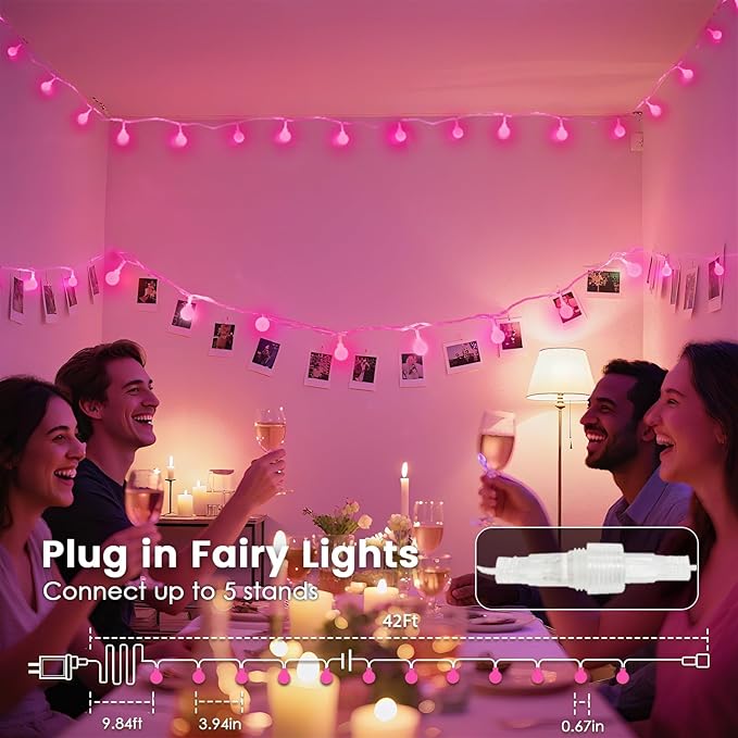 100LED Pink String Lights Outdoor Indoor - Image 8