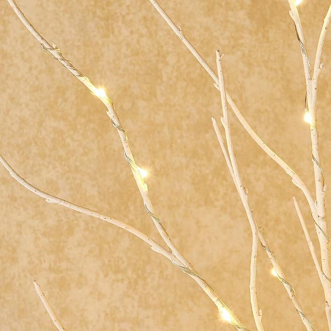 Fudios Lighted Branches with Timer Battery Operated 30IN Tall Birch Twig Lights - Image 5