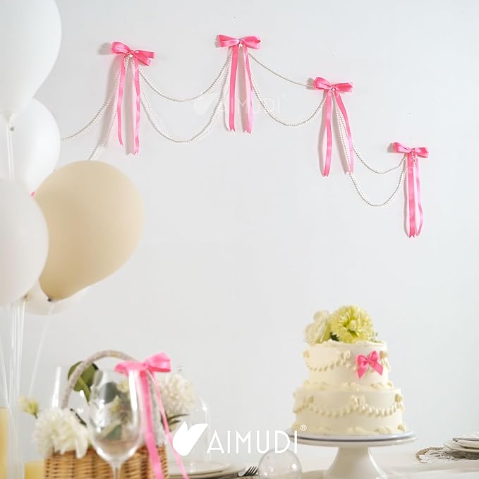 AIMUDI Hot Pink Bows 5 × 10" Satin Bows - Image 9