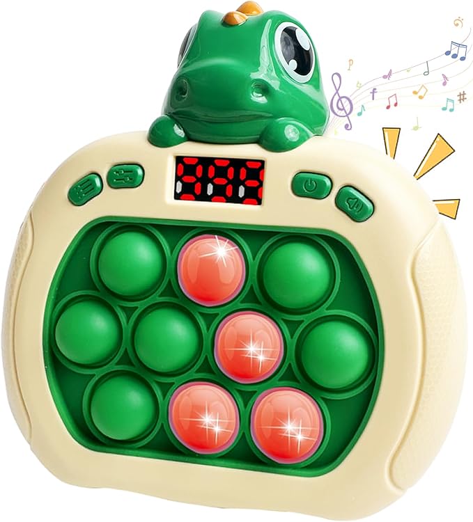 Dinosaur Quick Push Bubble Game, Pop Fidget Light up Puzzle Game Sensory Toys by Unknown