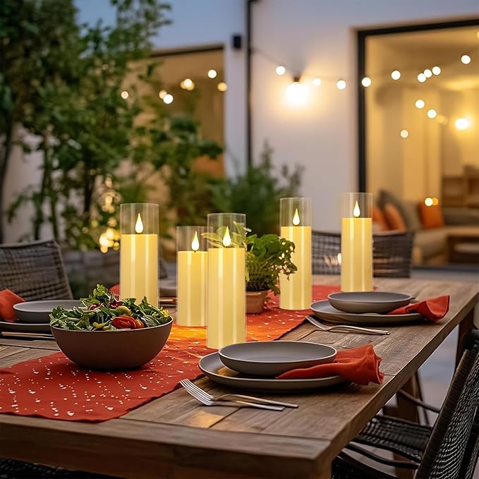 24-Pack Acrylic LED Flameless Pillar Candles - Image 8