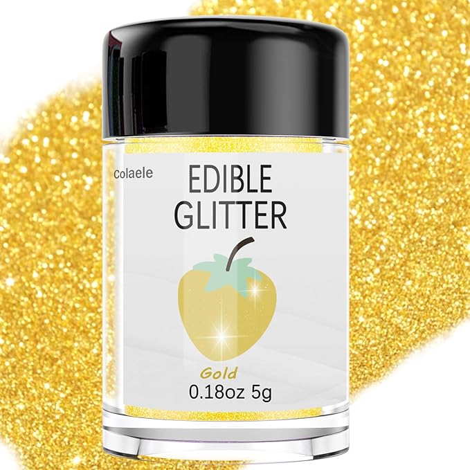 Gold Edible Glitter Glimmer Powder by Enjoyyourcolorfullife