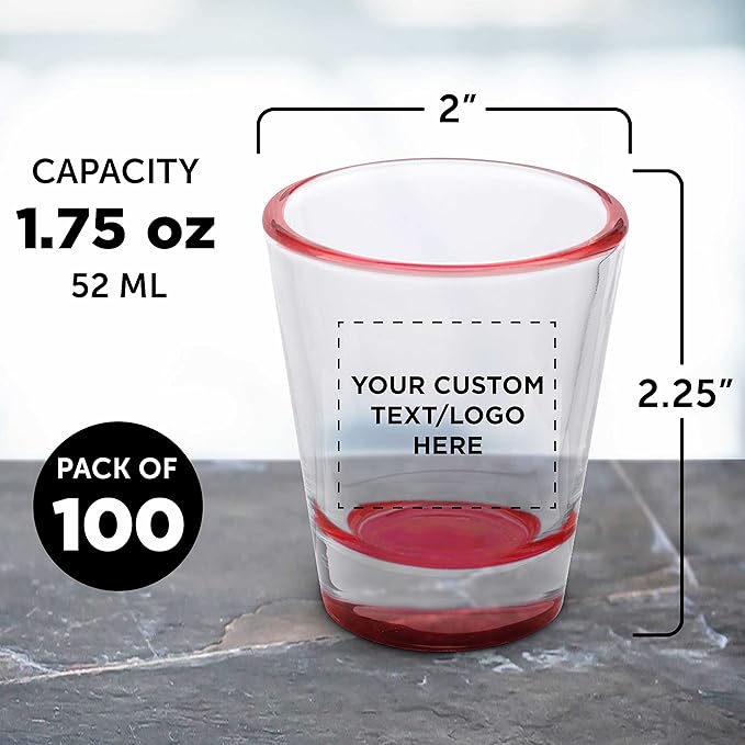 Custom Shot Glasses 1.75 oz. Set of 100, Personalized Bulk Pack - Image 5