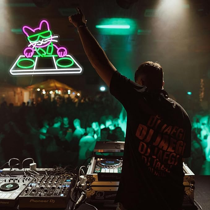 Cat DJ Player Neon Sign Dimmable DJ Player Led Neon Light - Image 7