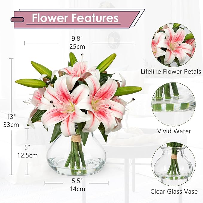Artificial Flowers Tiger Lily Real Touch - Image 2