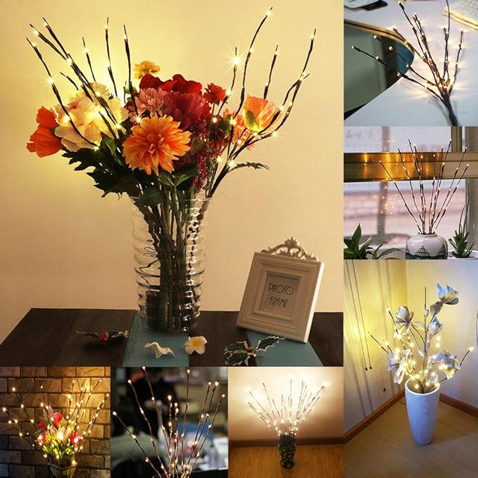 Lxcom Lighting LED Branch Lights 3 Pack 20 LEDs Decorative Branches Battery - Image 4