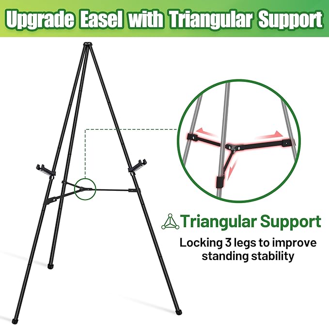 6Pcs Black Easel Stand for Sign - Image 3