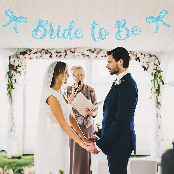 Bride to Be Banner, Light Blue Bride to Be - Image 4