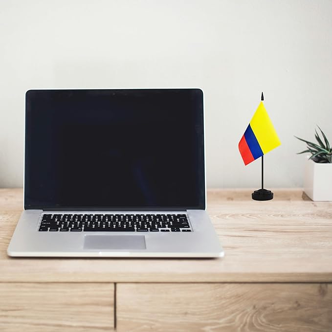 2 Pack Colombia Desk Flag Set, Colombian Desktop Small Miniature Table Office - Image 5