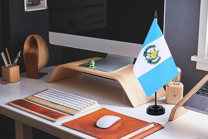 WXTWK 2 Pack Guatemala Flag Guatemala Deluxe Desk Flag Set - Image 5