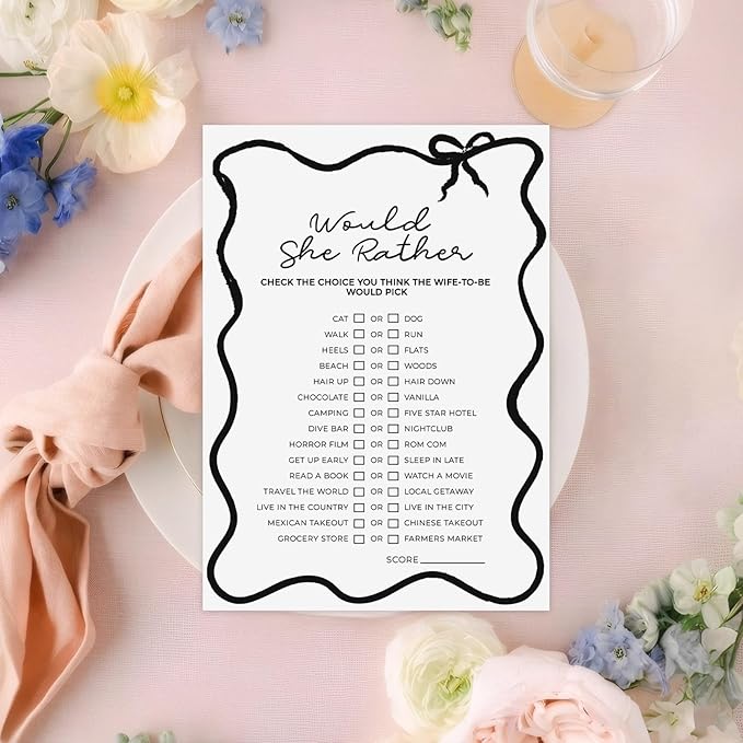 DEEKA 30 PCS Bridal Shower Games Card - Image 6