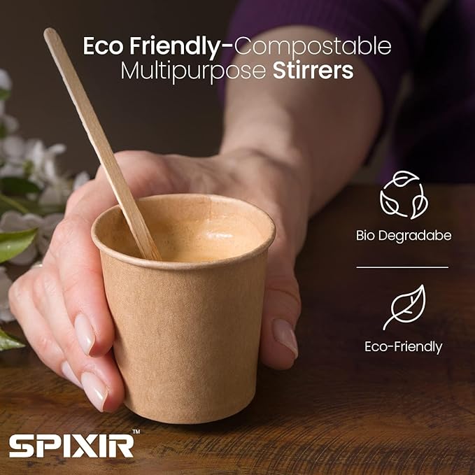 Coffee Stirrers Disposable Wooden Coffee Stir Sticks - Image 2