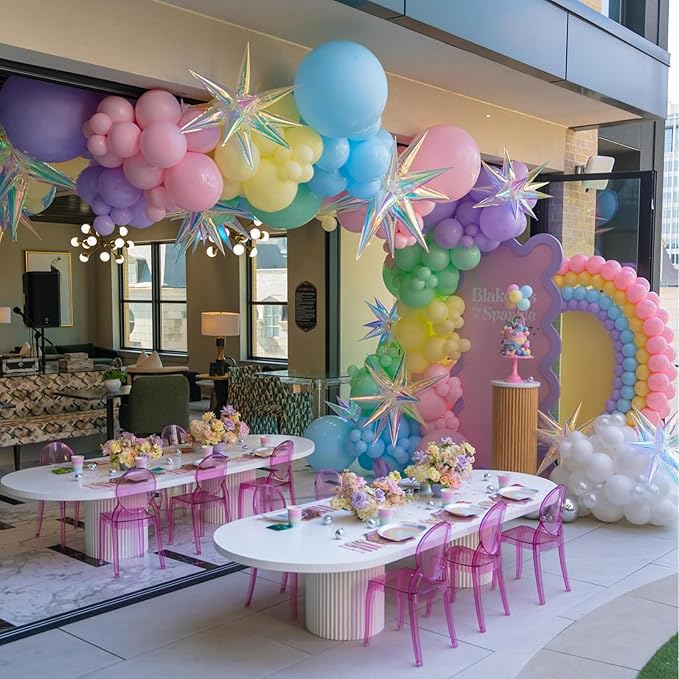 Iridescent Star Balloons - Image 3