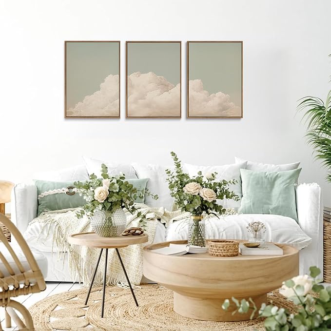 myusuar 3 Piece Large Modern Abstract Canvas Framed Wall Art - Image 3