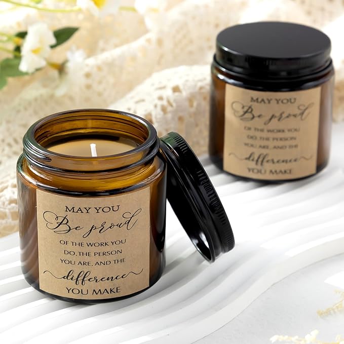 MTLEE 20 Pcs Thank You Gifts Candles 3.5 oz Employee Appreciation Inspirational - Image 6
