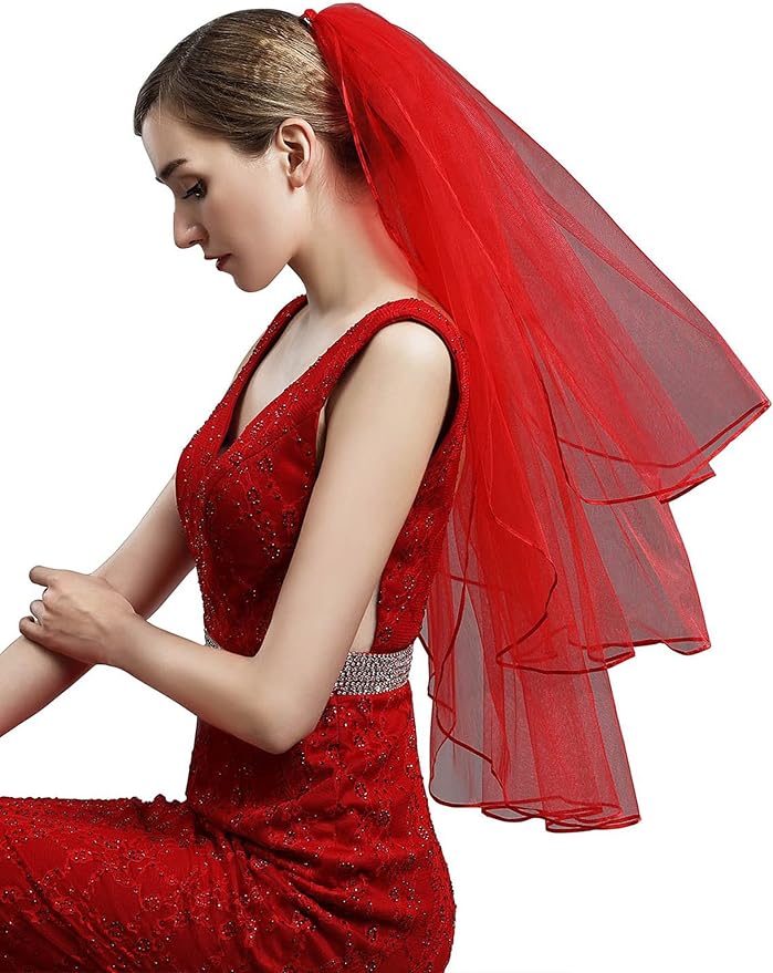 Women's Short Wedding Veils - Image 6