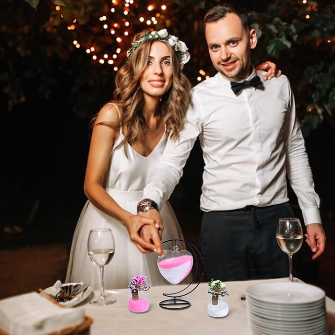 Mqiielle Wedding Unity Sand Ceremony Kit Include Moon Stand Love Bottle Cork 2 - Image 2