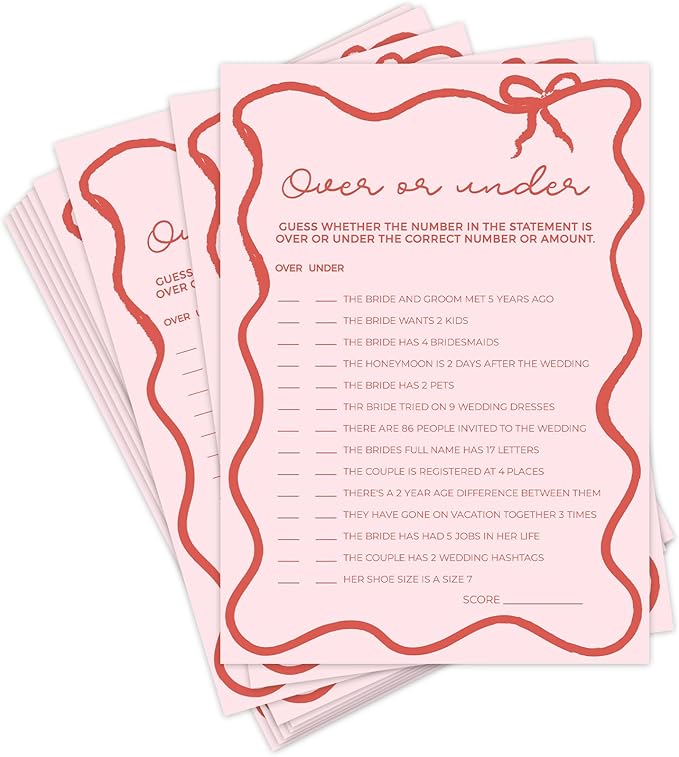 DEEKA 30 PCS Bridal Shower Games Card - Image 8