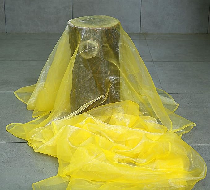 VDS Yellow Organza Fabric, 60 Yards Continuous, 45” Wide, Wedding Party - Image 2