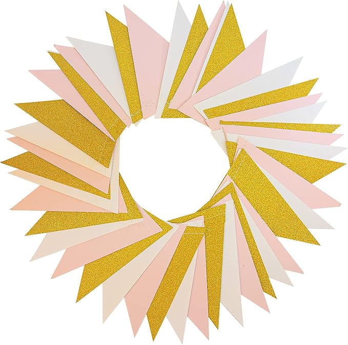 MerryNine Triangle Flag Bunting Banner, 3 Pack 30 Feet Vintage Style Pennant - Image 7
