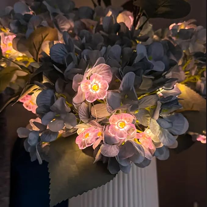 Pink Fairy Cherry Blossom Flower String Lights - Image 9