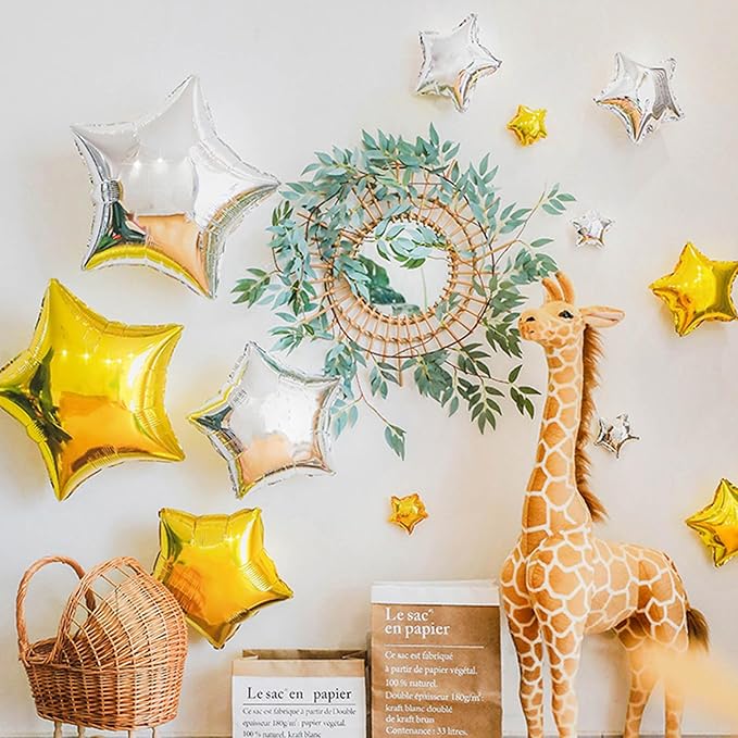 50 Pieces 10" Gold Foil Star Balloons - Image 5