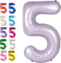 Large Lavender 40 Inch Birthday Number 5 Balloon, Lilac Five 5th 15 25 35 50 55 by Upgesy